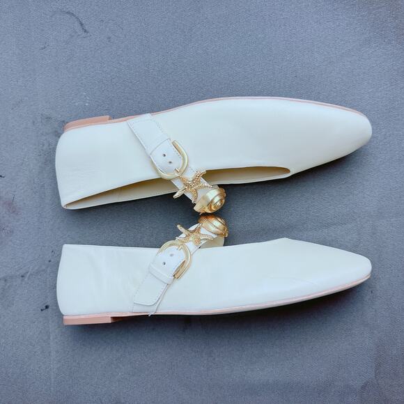 Reformation Bethany Embellished Leather Ballet Flats 8.5 - Picture 6 of 6